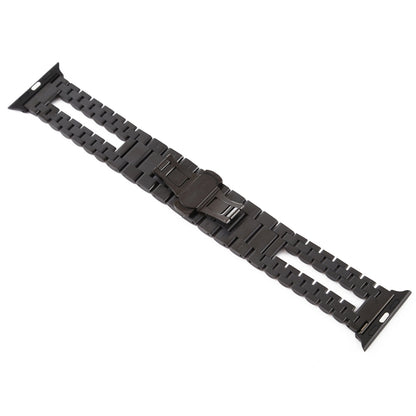 For Apple Watch Series 7 41mm / 6 & SE & 5 & 4 40mm / 3 & 2 & 1 38mm Stainless Steel Watch Band(Black) by bashfashion