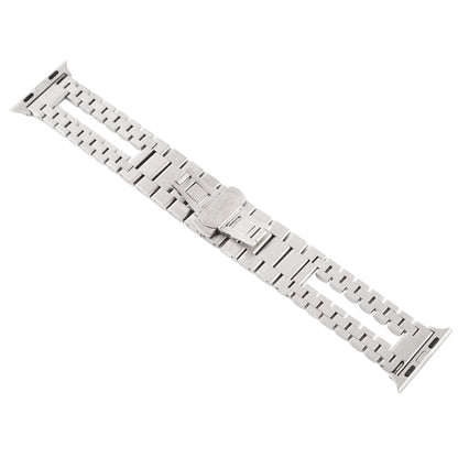 For Apple Watch Series 7 41mm / 6 & SE & 5 & 4 40mm / 3 & 2 & 1 38mm Stainless Steel Watch Band(Silver) by bashfashion