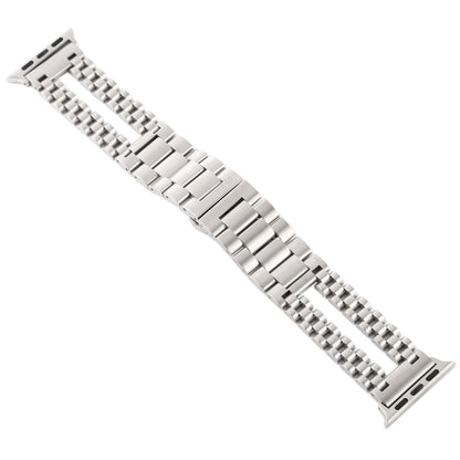 For Apple Watch Series 7 45mm / 6 & SE & 5 & 4 44mm / 3 & 2 & 1 42mm Stainless Steel Watch Band(Silver) by bashfashion