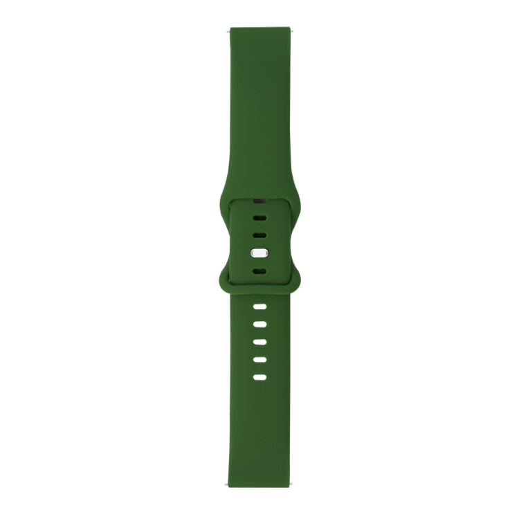 For Garmin Vivoactive 3 8-buckle Silicone Watch Band(Army Green) by bashfashion