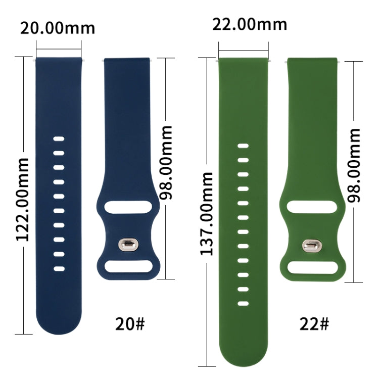 For Garmin Vivoactive 3 8-buckle Silicone Watch Band(Army Green) by bashfashion