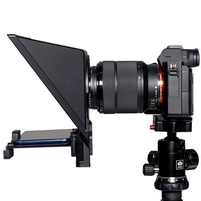 FEELWORLD TP2A NEW Portable Teleprompter with Remote Control & Lens Adapter Ring For Below 8 inches Mobile Phone / Tablet / SLR Camera by FEELWORLD
