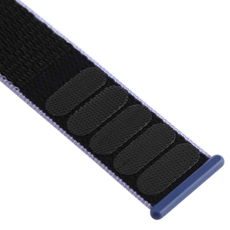 For Apple Watch Ultra 49mm&Watch Ultra 2 49mm / Series 9&8&7 45mm / SE 3&SE 2&6&SE&5&4 44mm / 3&2&1 42mm Color Matching Nylon Watch Band(Black + Blue) by bashfashion