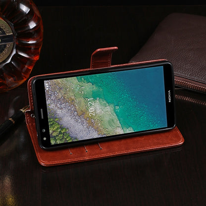 For Nokia C01 Plus idewei Crazy Horse Texture Horizontal Flip Leather Case with Holder & Card Slots & Wallet(Black) by idewei