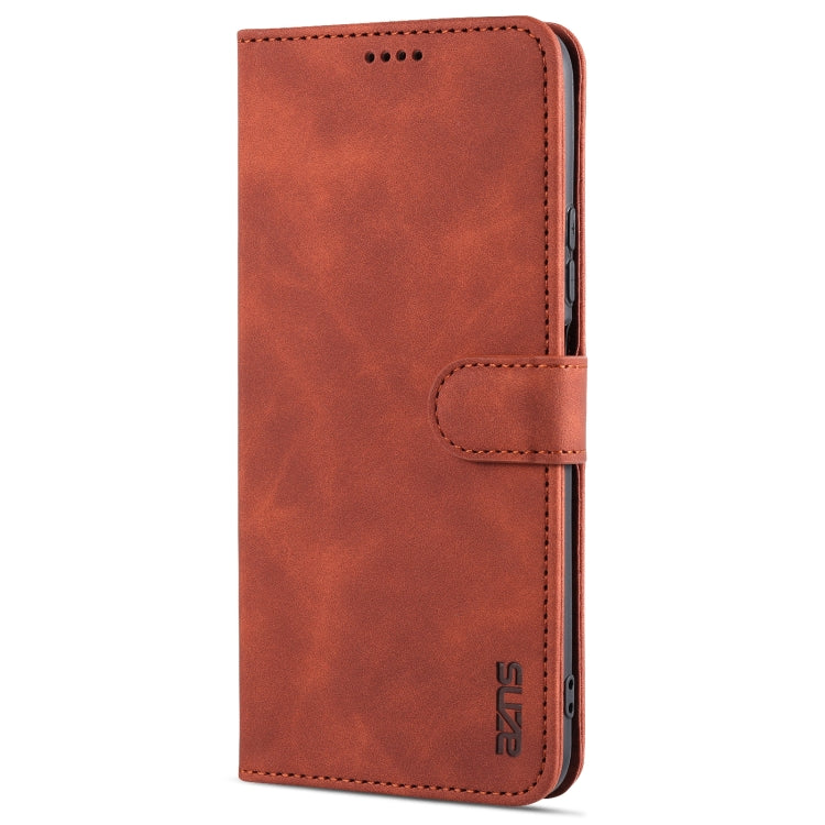 For Honor Play 5T Youth AZNS Skin Feel Calf Texture Horizontal Flip Leather Case with Card Slots & Holder & Wallet(Brown) by AZNS