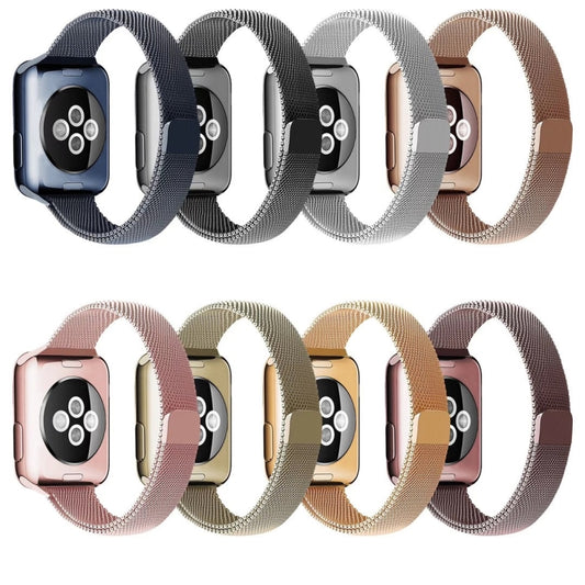 Milan Loopback Small Waist Watch Band For Apple Watch Ultra 49mm&Watch Ultra 2 49mm / Series 9&8&7 45mm / SE 3&SE 2&6&SE&5&4 44mm / 3&2&1 42mm(Rose Gold) by bashfashion