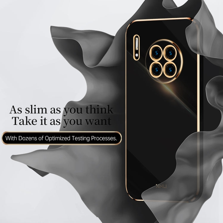 For Huawei Mate 30 XINLI Straight Edge 6D Electroplate TPU Phone Case(Black) by XINLI