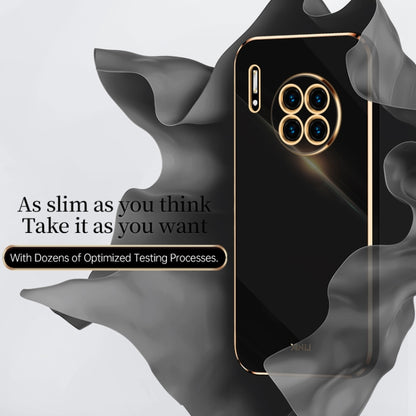 For Huawei Mate 30 XINLI Straight Edge 6D Electroplate TPU Phone Case(Black) by XINLI
