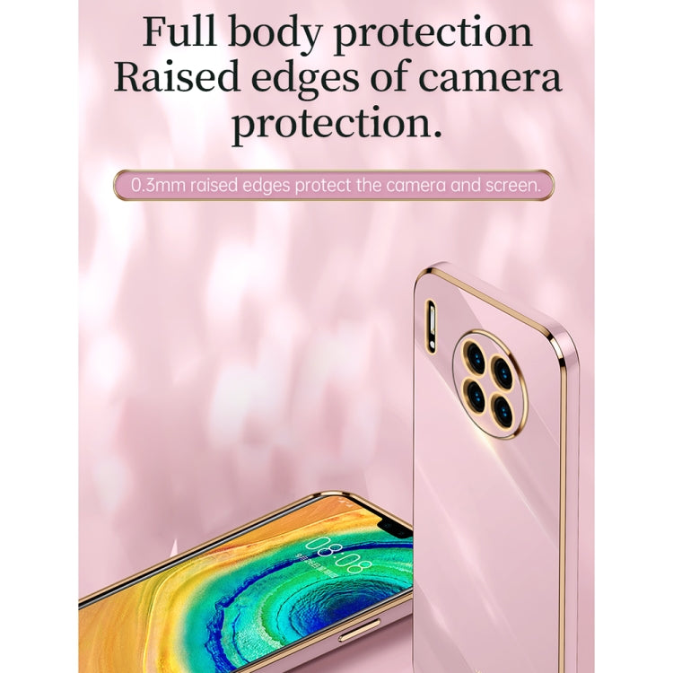 For Huawei Mate 30 XINLI Straight Edge 6D Electroplate TPU Phone Case(Pink) by XINLI