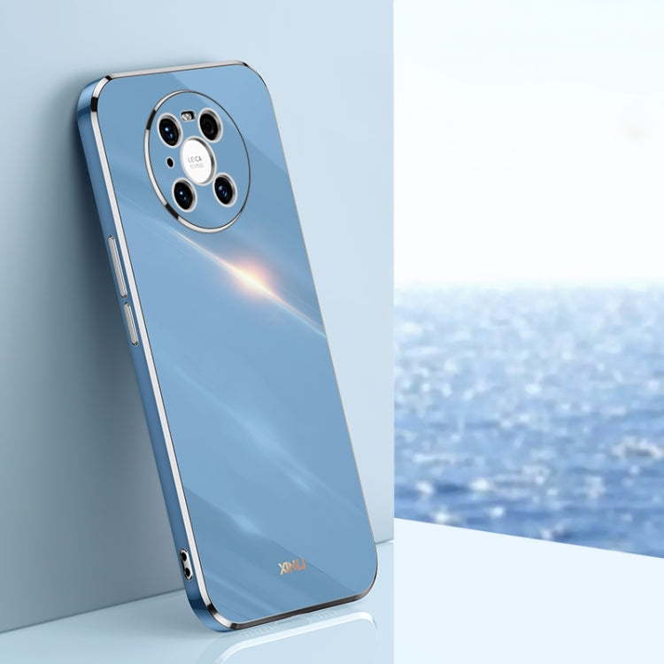 For Huawei Mate 40 Pro XINLI Straight Edge 6D Electroplate TPU Phone Case(Celestial Blue) by XINLI