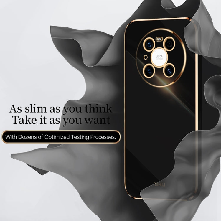 For Huawei Mate 40 Pro XINLI Straight Edge 6D Electroplate TPU Phone Case(Mint Green) by XINLI