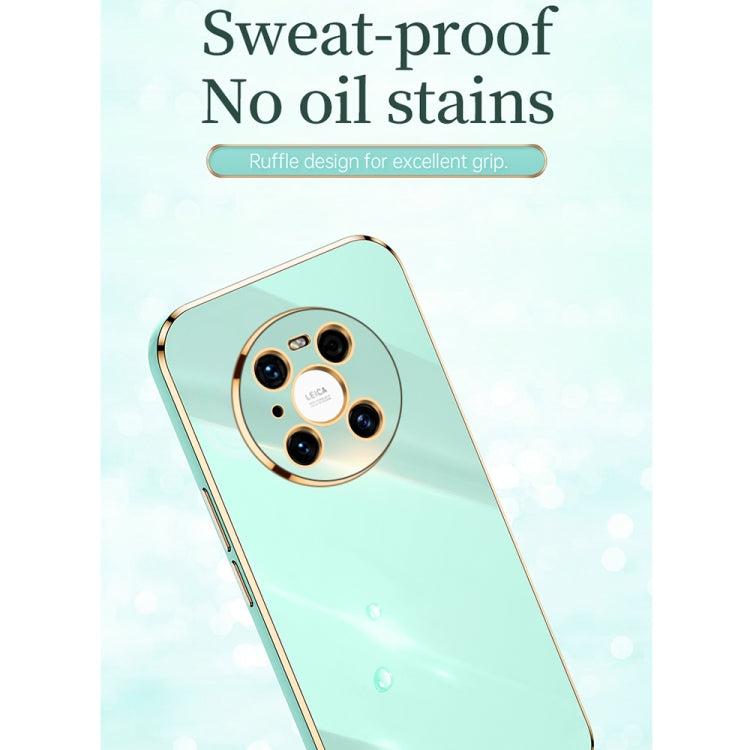 For Huawei Mate 40 Pro XINLI Straight Edge 6D Electroplate TPU Phone Case(Mint Green) by XINLI