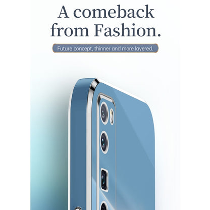 For Huawei nova 7 5G XINLI Straight Edge 6D Electroplate TPU Phone Case(Pink) by XINLI