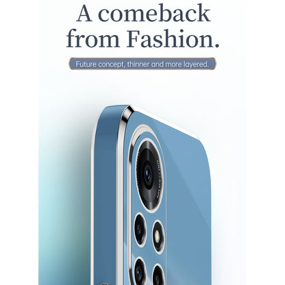 For Huawei nova 8 5G XINLI Straight Edge 6D Electroplate TPU Phone Case(Cherry Purple) by XINLI