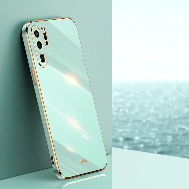 For Huawei P30 Pro XINLI Straight Edge 6D Electroplate TPU Phone Case(Mint Green) by XINLI