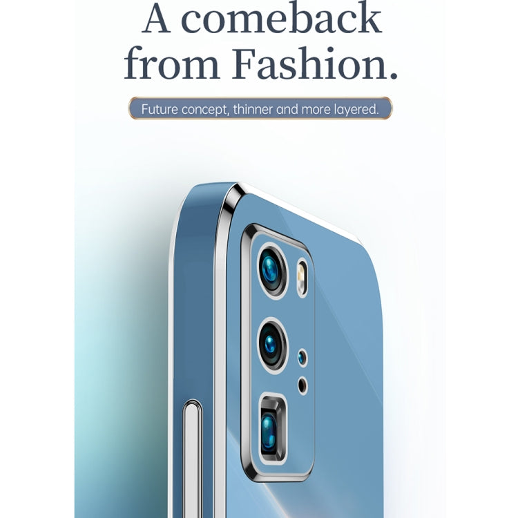 For Huawei P40 XINLI Straight Edge 6D Electroplate TPU Phone Case(Black) by XINLI