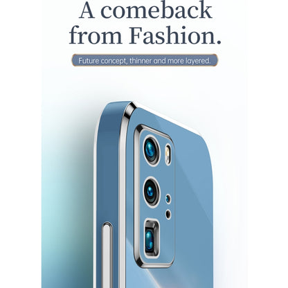 For Huawei P40 XINLI Straight Edge 6D Electroplate TPU Phone Case(White) by XINLI