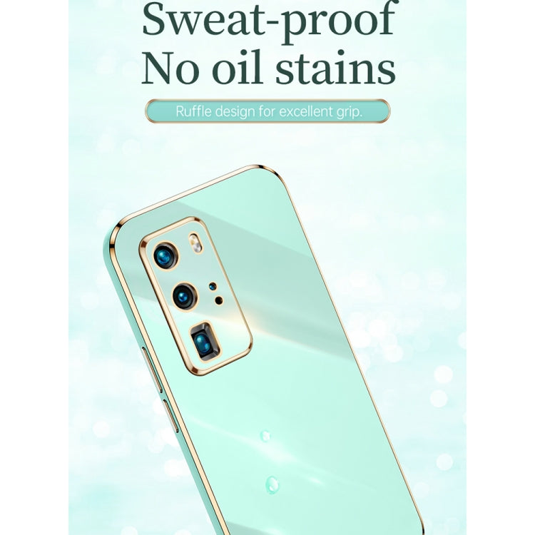 For Huawei P40 XINLI Straight Edge 6D Electroplate TPU Phone Case(Pink) by XINLI