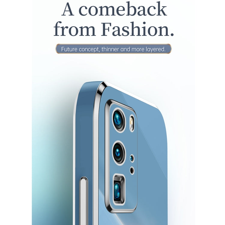 For Huawei P40 Pro XINLI Straight Edge 6D Electroplate TPU Phone Case(White) by XINLI