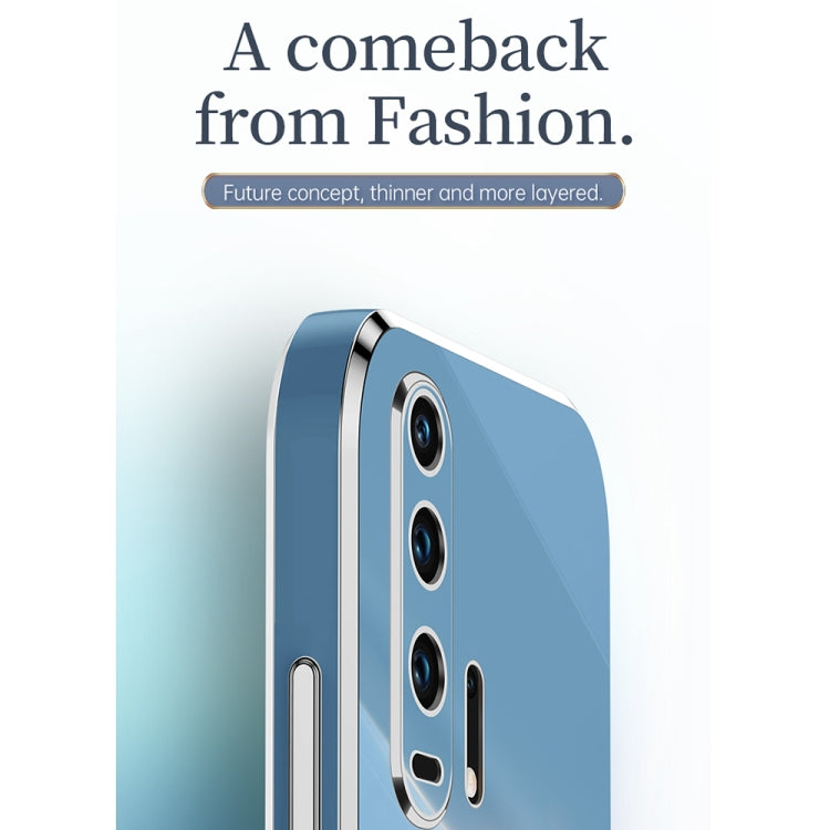 For Honor 20 XINLI Straight Edge 6D Electroplate TPU Phone Case(Pink) by XINLI