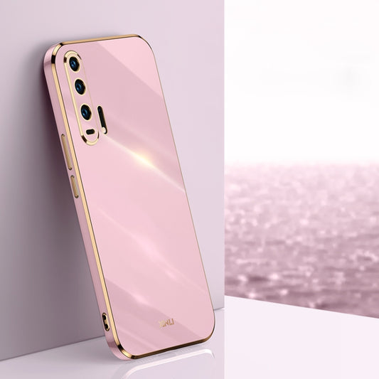 For Honor 20 Pro XINLI Straight Edge 6D Electroplate TPU Phone Case(Cherry Purple) by XINLI