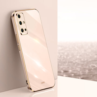 For Honor 30S XINLI Straight Edge 6D Electroplate TPU Phone Case(Pink) by XINLI