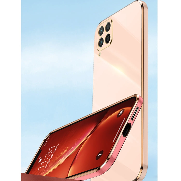 For Huawei nova 6 SE XINLI Straight Edge 6D Electroplate TPU Phone Case with Ring Holder(Cherry Purple) by XINLI