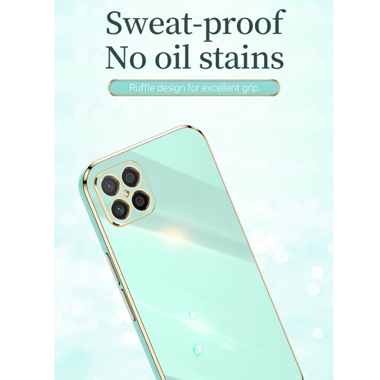 For Huawei nova 8 SE XINLI Straight Edge 6D Electroplate TPU Phone Case with Ring Holder(Cherry Purple) by XINLI