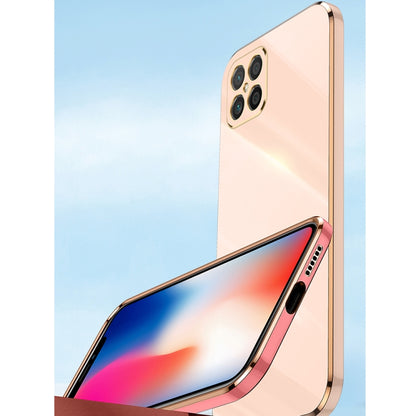 For Huawei nova 8 SE XINLI Straight Edge 6D Electroplate TPU Phone Case with Ring Holder(Cherry Purple) by XINLI