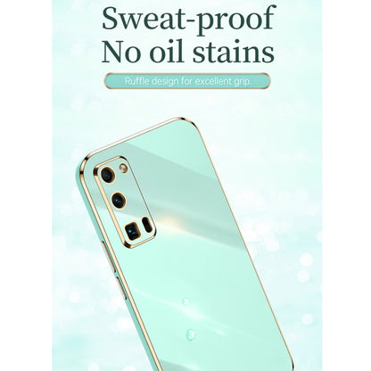 For Honor 30 Youth XINLI Straight Edge 6D Electroplate TPU Phone Case with Ring Holder(Celestial Blue) by XINLI