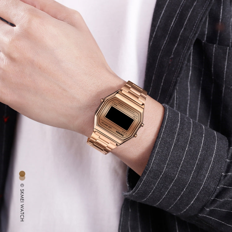 SKMEI 1646 LED Digital Display Luminous Electronic Watch(Gold) by SKMEI