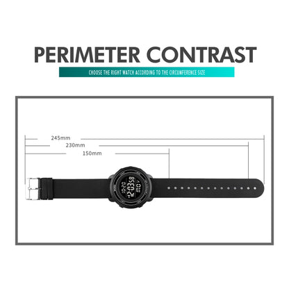 SKMEI 1736 Triplicate Round Dial Timing LED Digital Display Luminous Electronic Watch(Gold and Black) by SKMEI