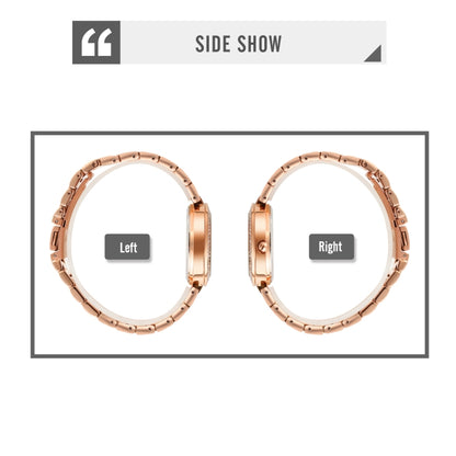 SKMEI 1739 Diamond Roman Numerals Round Dial Quartz Watch for Ladies(Rose Gold) by SKMEI