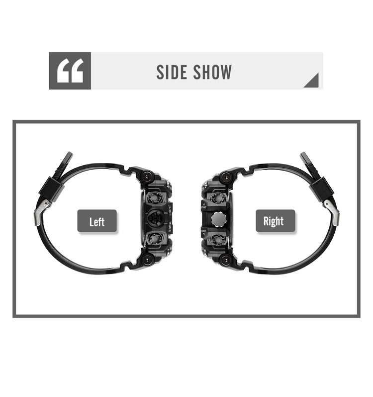 SKMEI 1742 Four-screen LED Digital Display Luminous Sports Shockproof Electronic Watch for Men(Blue) by SKMEI