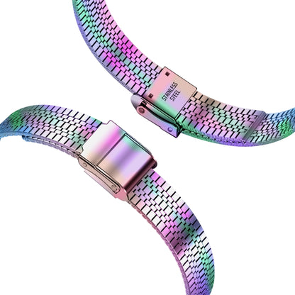 14mm Seven-beads Double Safety Buckle Slim Steel Watch Band For Apple Watch Ultra 49mm&Watch Ultra 2 49mm / Series 9&8&7 45mm / SE 3&SE 2&6&SE&5&4 44mm / 3&2&1 42mm(Colorful) by bashfashion