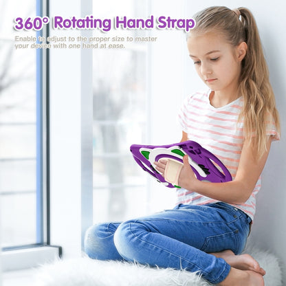 Cute Cat King Kids Shockproof Silicone Tablet Case with Holder & Shoulder Strap & Handle For iPad 10.2 2021 / 2020 / 2019 / Pro 10.5 / Air 10.5(Purple) by bashfashion