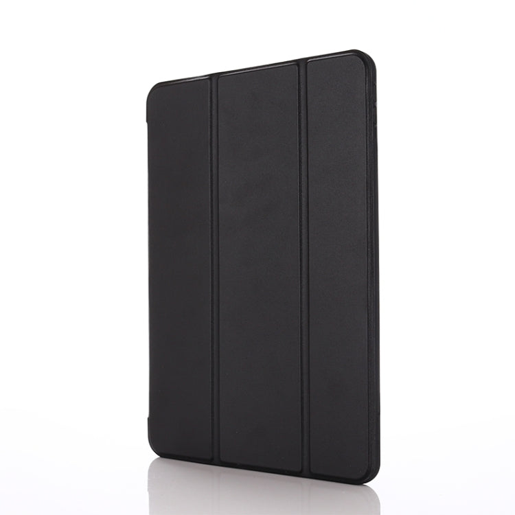 For iPad Pro 12.9 2022 / 2021 / 2020 / 2018 TPU Horizontal Flip Leather Tablet Case with Three-folding Holder(Black) by bashfashion