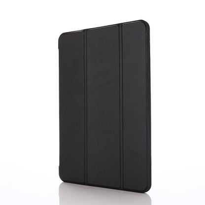 For iPad Pro 12.9 2022 / 2021 / 2020 / 2018 TPU Horizontal Flip Leather Tablet Case with Three-folding Holder(Black) by bashfashion