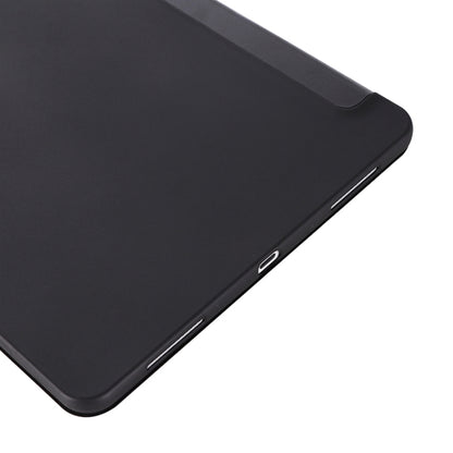 For iPad Pro 12.9 2022 / 2021 / 2020 / 2018 TPU Horizontal Flip Leather Tablet Case with Three-folding Holder(Black) by bashfashion