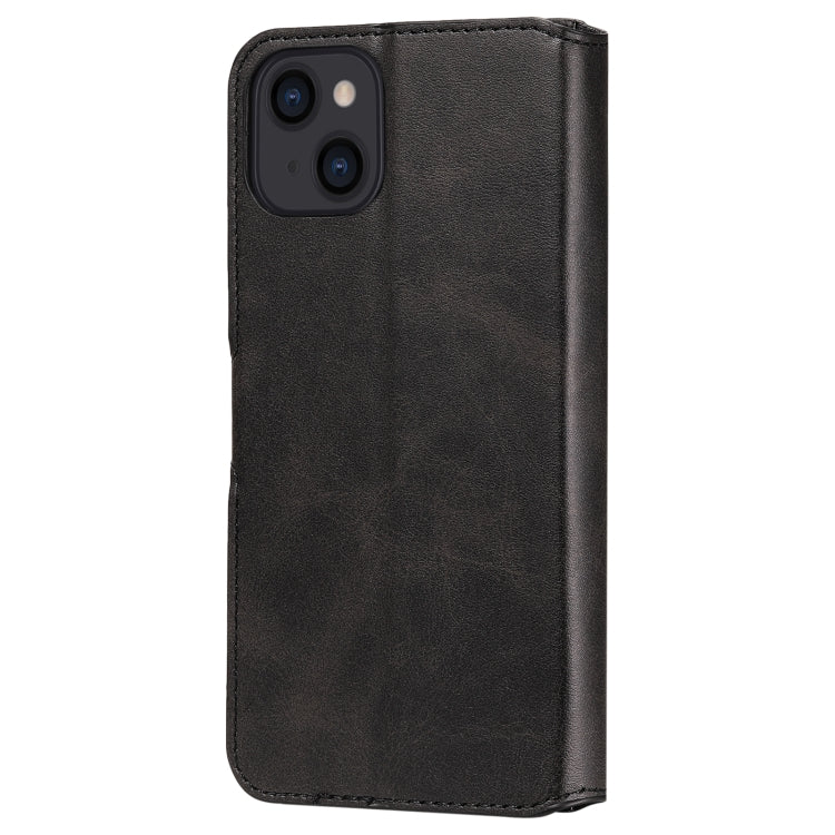 For iPhone 13 Classic Calf Texture PU + TPU Horizontal Flip Leather Case with Holder & Card Slots & Wallet(Black) by bashfashion