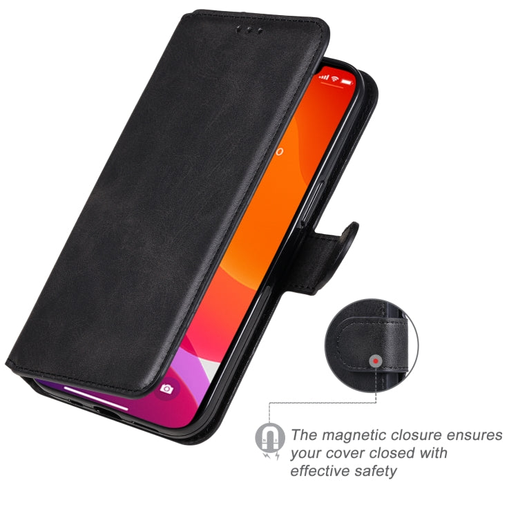 For iPhone 13 Classic Calf Texture PU + TPU Horizontal Flip Leather Case with Holder & Card Slots & Wallet(Black) by bashfashion