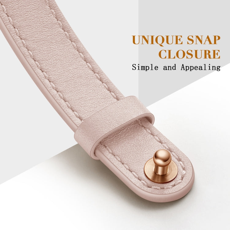 14mm Couple Style Leather Watch Band For Apple Watch Ultra 49mm&Watch Ultra 2 49mm / Series 9&8&7 45mm / SE 3&SE 2&6&SE&5&4 44mm / 3&2&1 42mm(Pink Sand) by bashfashion