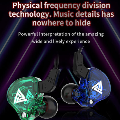 QKZ AK6 3.5mm In-Ear Wired Subwoofer Sports Earphone, Cable Length: About 1.2m(Black) by QKZ