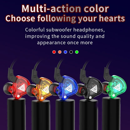 QKZ AK6 3.5mm In-Ear Wired Subwoofer Sports Earphone, Cable Length: About 1.2m(Blue and Red) by QKZ