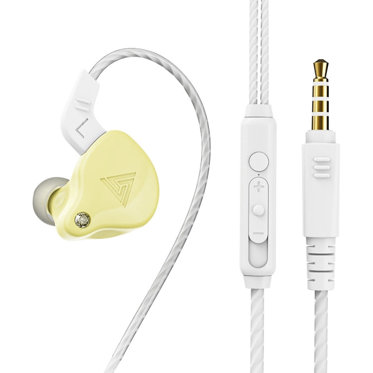 QKZ AK6-X 3.5mm In-Ear Wired Subwoofer Sports Earphone with Microphone, Cable Length: About 1.2m(Lemon Yellow) by QKZ