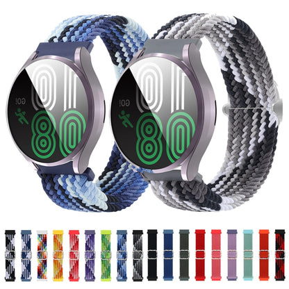 For Garmin Venu/Vivoactive 3 20mm Universal Adjustable Braided Elastic Diamond Buckle Watch Band(Blue) by bashfashion