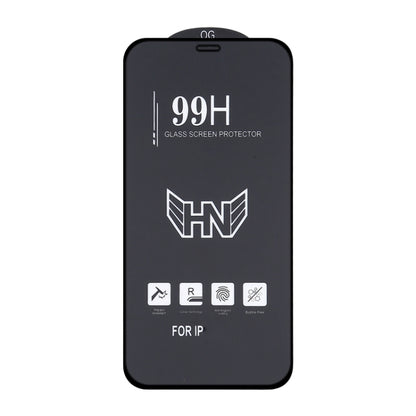 For iPhone 16e / 13 / 13 Pro High Aluminum Large Arc Full Screen Tempered Glass Film by bashfashion