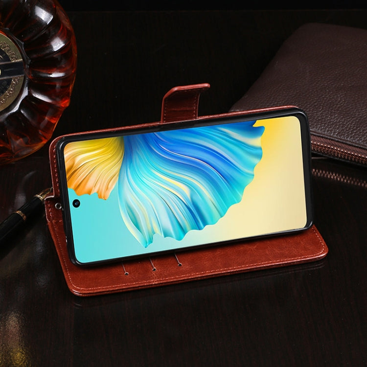 idewei Crazy Horse Texture Horizontal Flip Leather Case with Holder & Card Slots & Wallet For Tecno Camon 17P(Red) by idewei