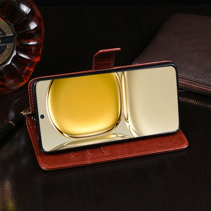 idewei Crazy Horse Texture Horizontal Flip Leather Case with Holder & Card Slots & Wallet For Huawei P50(White) by idewei