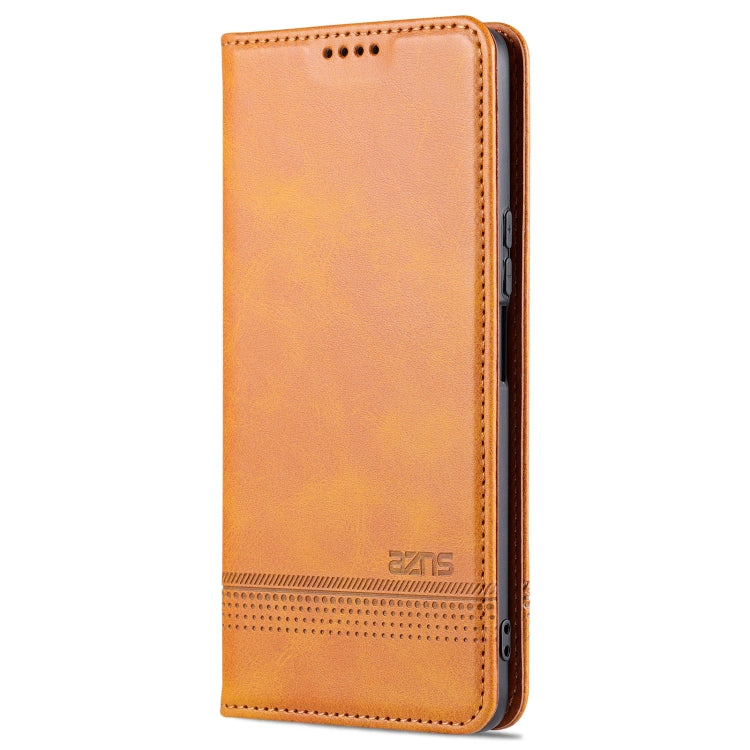 For Honor X20 SE AZNS Magnetic Calf Texture Horizontal Flip Leather Case with Card Slots & Holder & Wallet(Light Brown) by AZNS